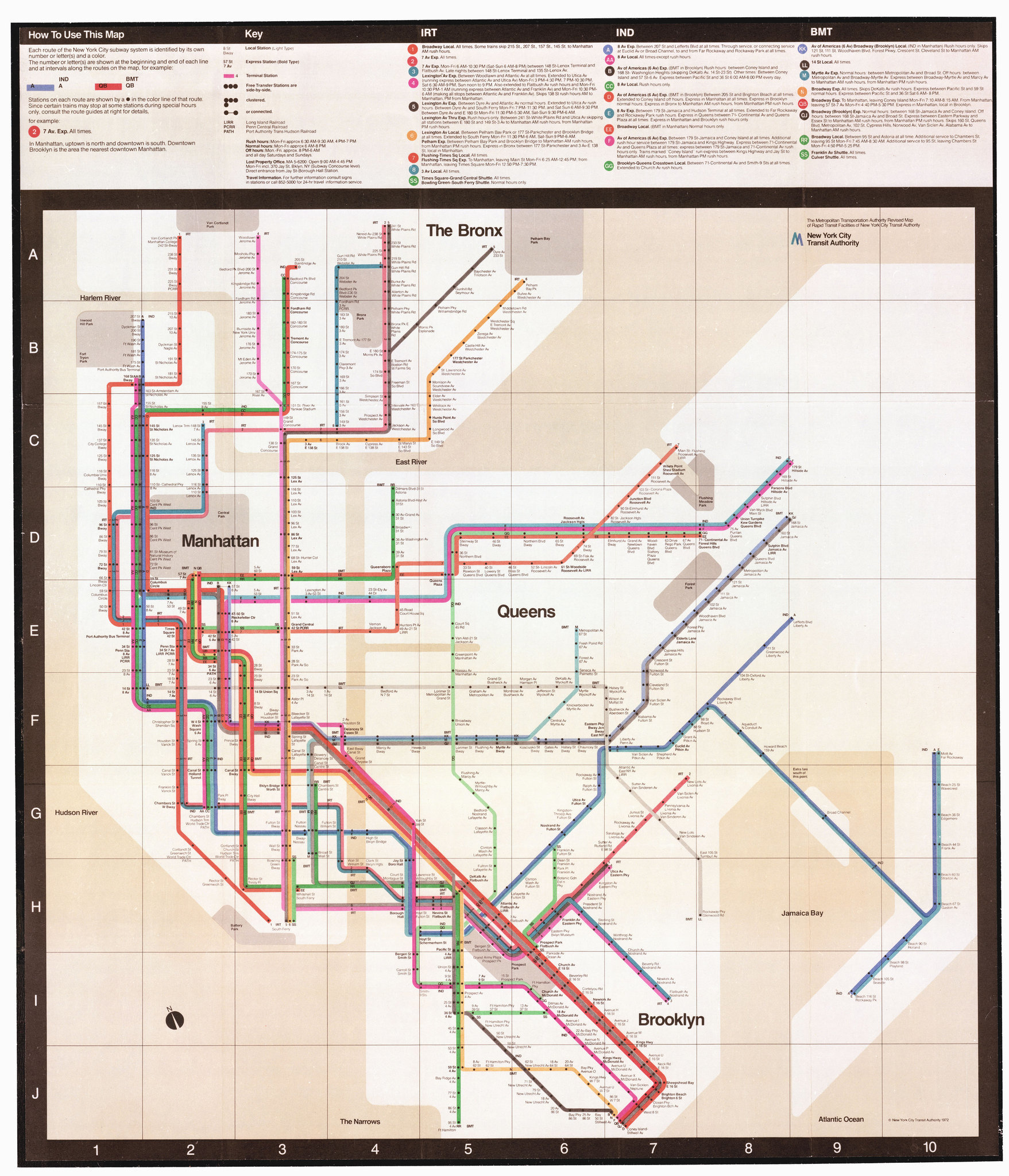 Massimo Vignelli's 1972 New York Subway Map