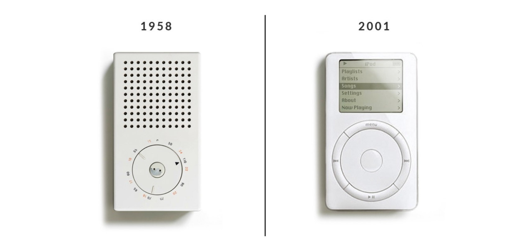 T3 Transistor Radio and the first Apple iPod